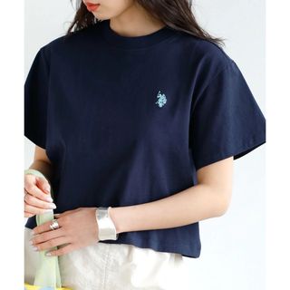 ユーエスポロアッスン(U.S. POLO ASSN.)のU.S. POLO ASSN.ショート丈Tシャツ　ネイビー　M(Tシャツ(半袖/袖なし))