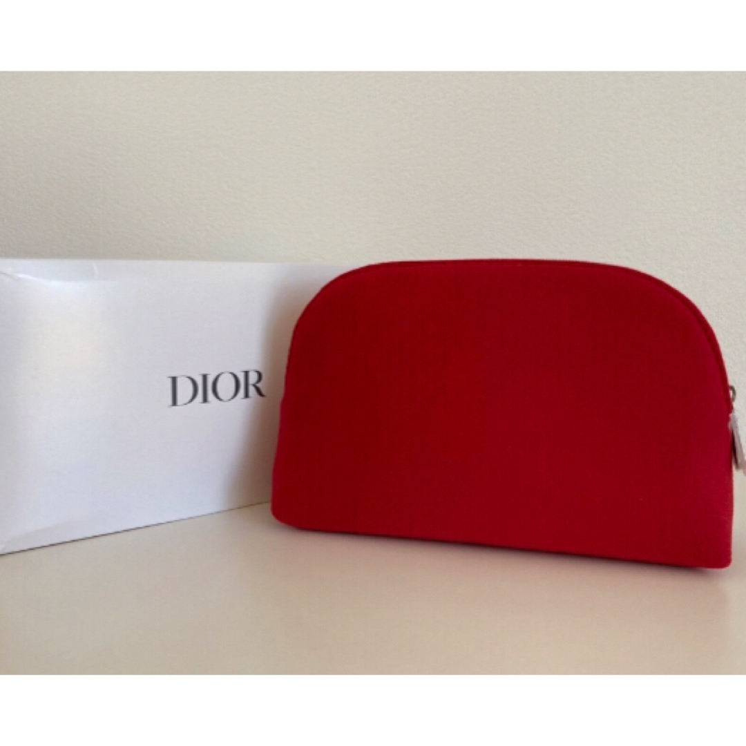 新品未使用 Dior ディオール ノベルティ ポーチ レッド-