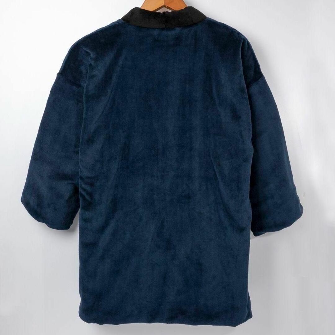新品 5L 無地 半纏 半天 はんてん ボア ちゃんちゃんこ 着る毛布 和装 紺 メンズのジャケット/アウター(その他)の商品写真
