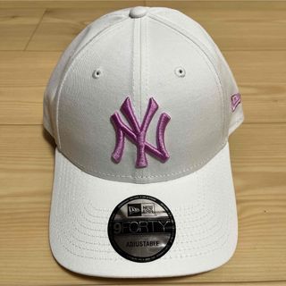 ニューエラ NEW ERA NY ニューヨークヤンキース 白 ピンクロゴ