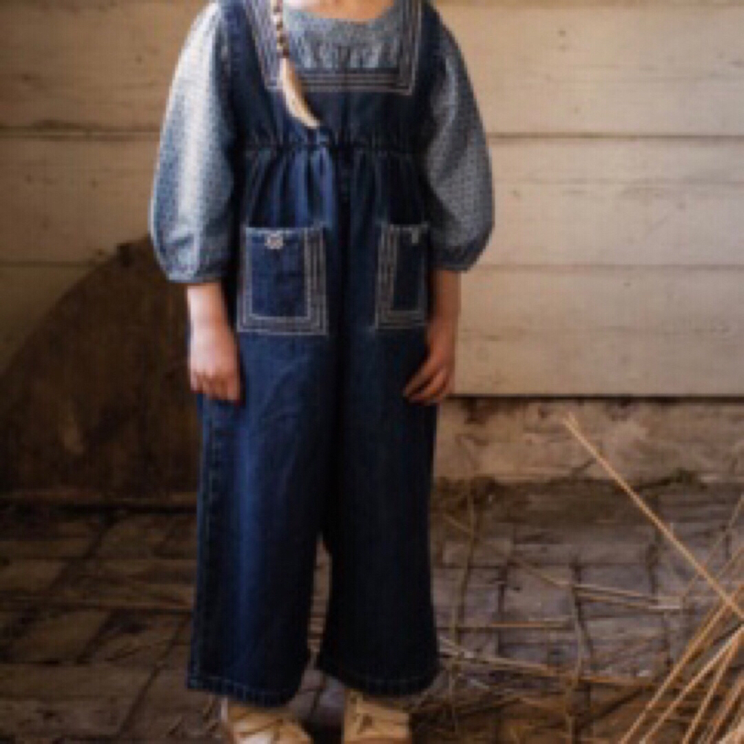 キッズ服女の子用(90cm~)apolina kids BONNIE DUNGAREE  DENIM 3-5y