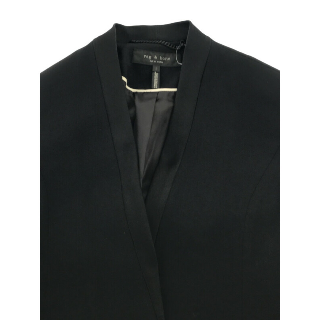 新品未使用品Ｓrag&bone ラグアンドボーン Collarless Crepe Blazer ノーカラージャケット ブラック 2