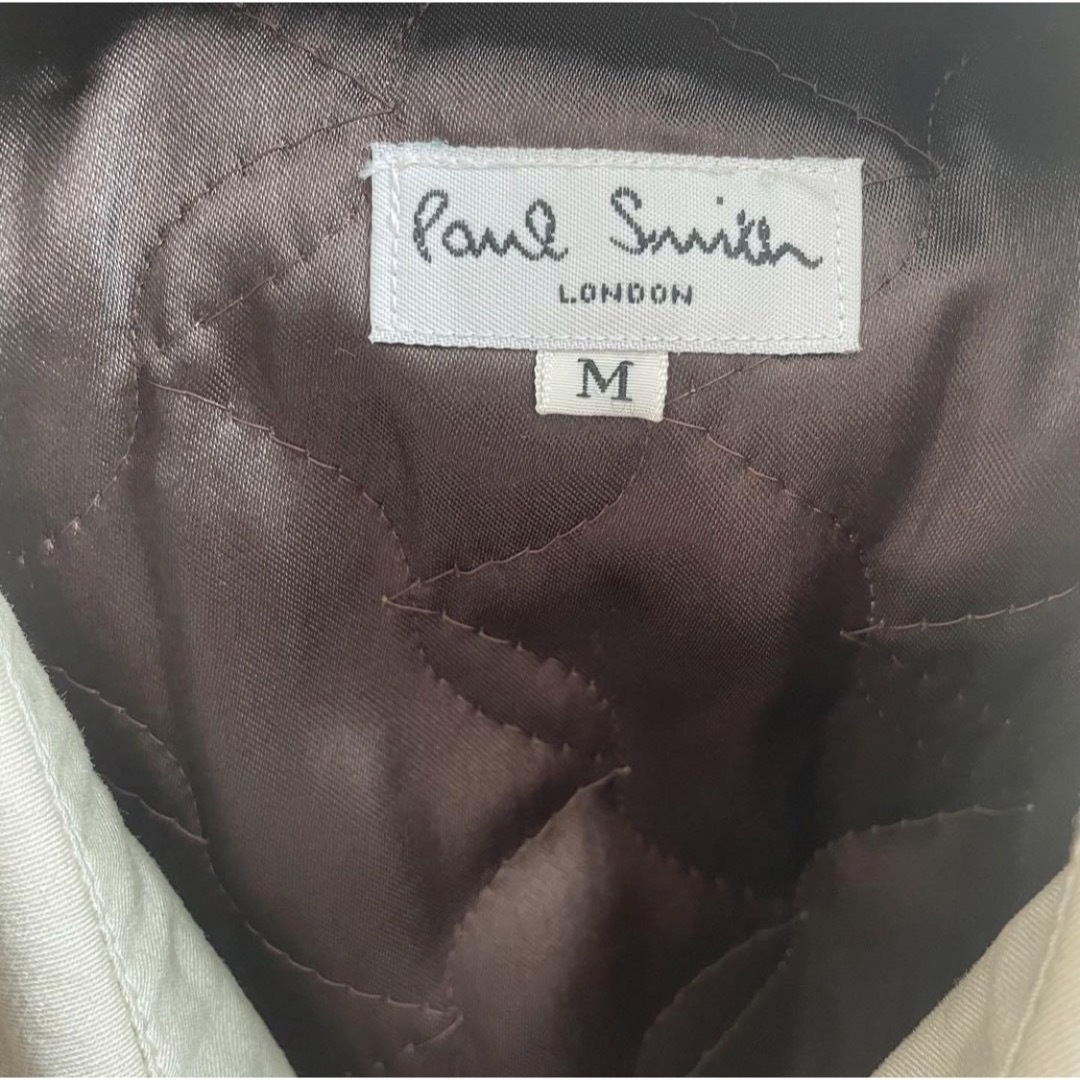 美品⭐️Paul Smith 裏地トロピカルフェザー ステンカラーコート 紺 L