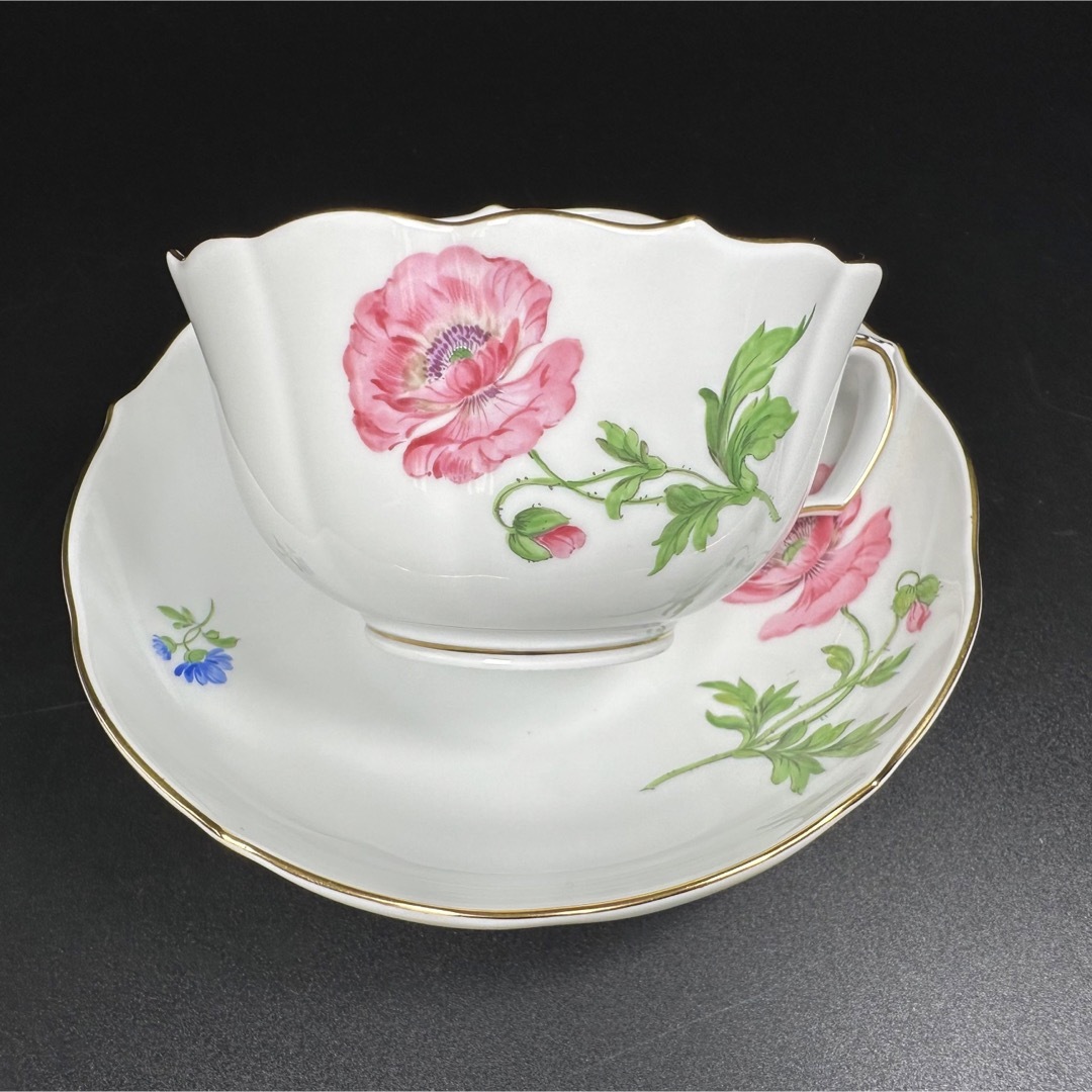 受注生産品】 新品 キンポウゲのコーヒーカップ&ソーサー1客、1級品