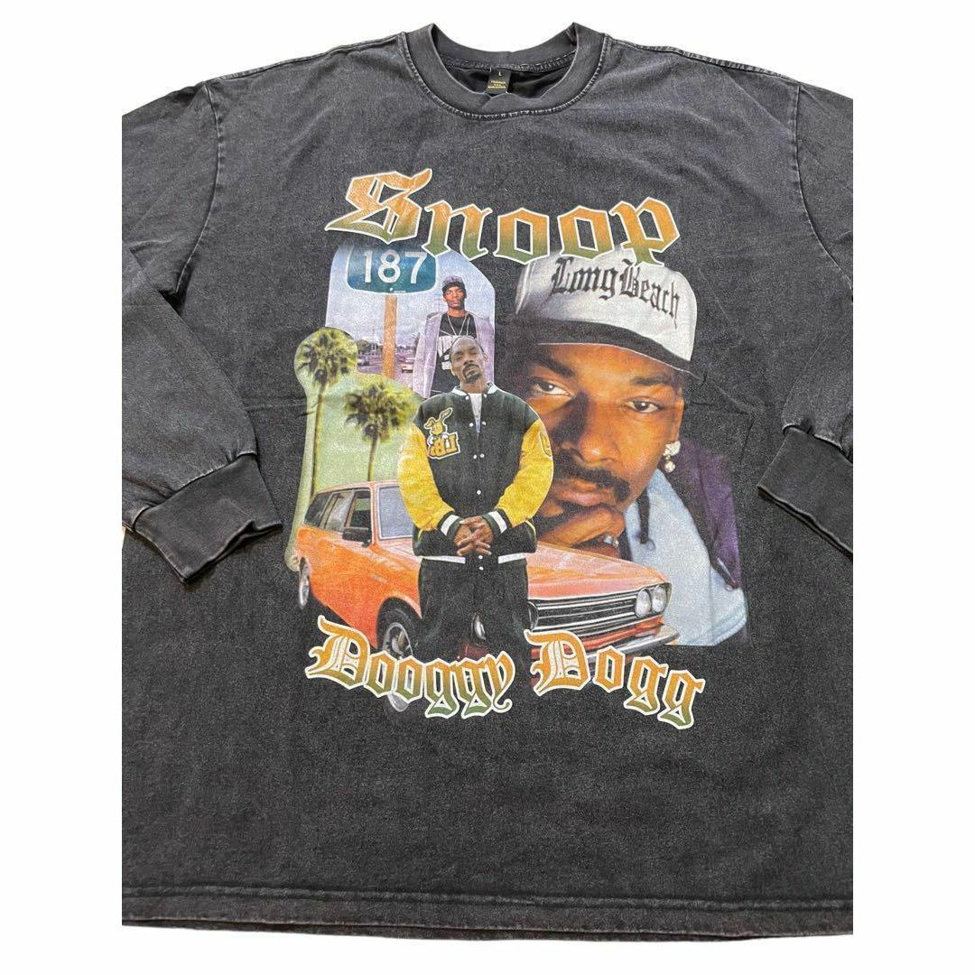 Snoop　スヌープ・ドッグ　レトロプリント　長袖　Tシャツ　ブラック　Lサイズ