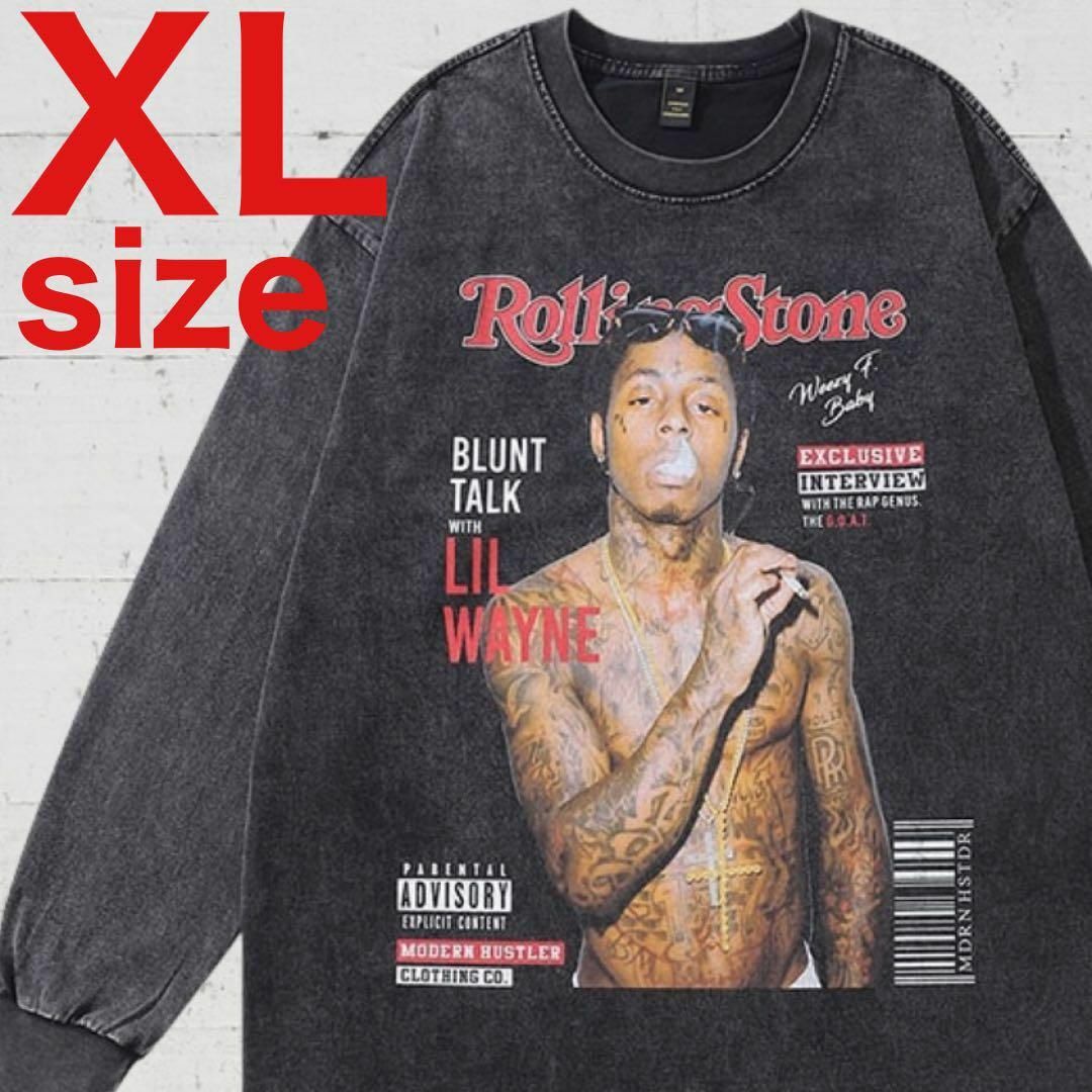 リル・ウェイン　Lil Wayne　ヴィンテージ加工　Tシャツ　ブラック　XL