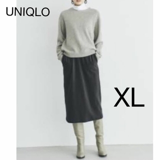 ユニクロ(UNIQLO)の【未使用】UNIQLO コーデュロイロングナロースカート（ブラック）(ロングスカート)