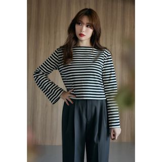 ハーリップトゥ(Her lip to)のherlipto French Striped Top (Tシャツ/カットソー(七分/長袖))