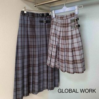 グローバルワーク(GLOBAL WORK)の親子セット　GLOBAL WORK チェック　スカート(スカート)