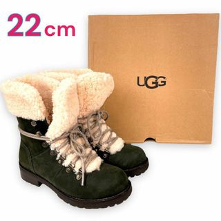 アグ(UGG)のUGG アグ フレーザー ムートンブーツ コンバットブーツ レースアップ 22(ブーツ)