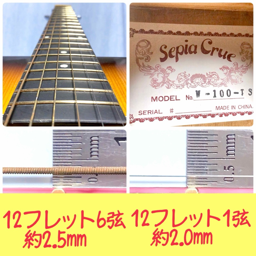 Sepia Crue！W-100！アコギ！【弾き易く調整☆新品の弦】