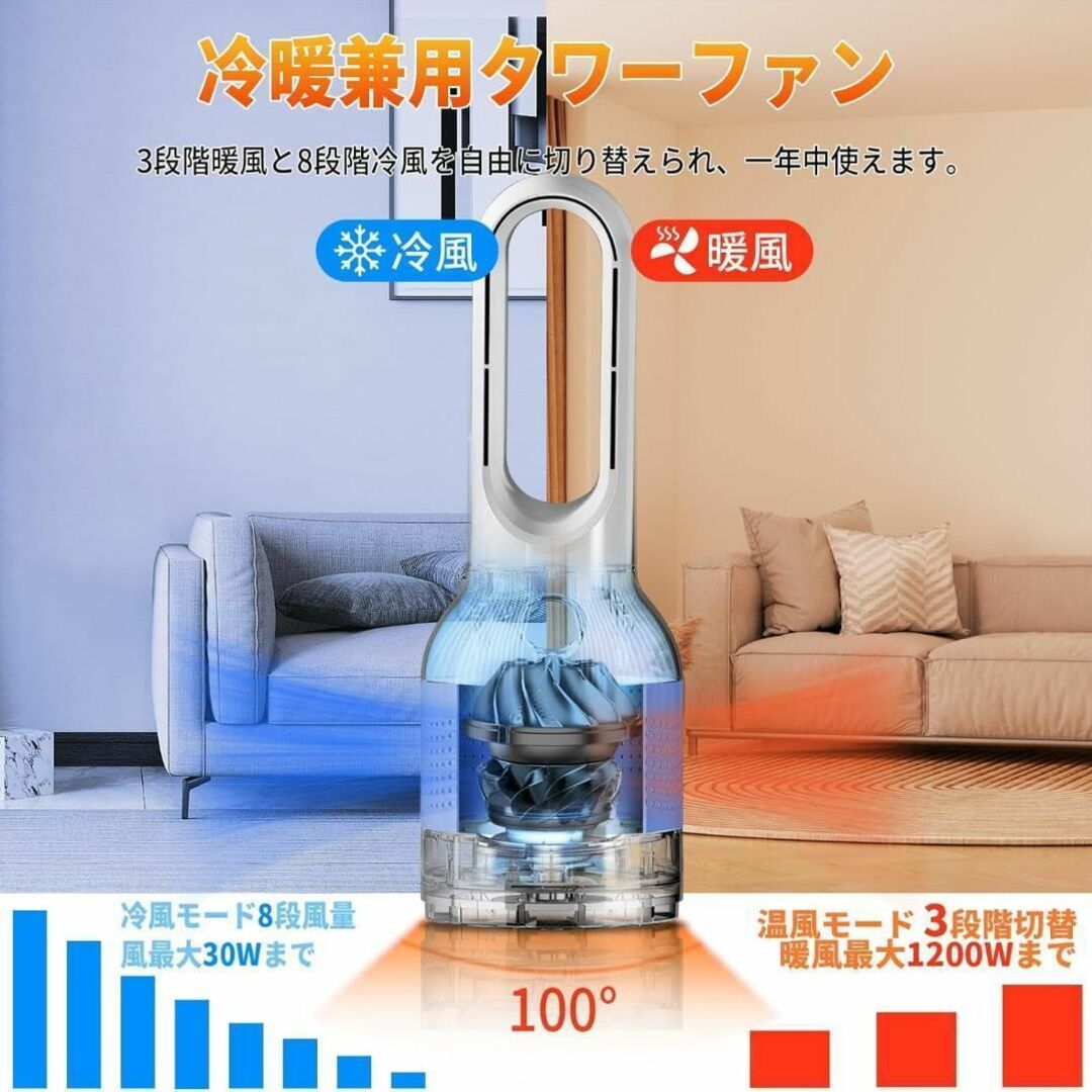 1台2季用‼️ セラミックヒーター 冷暖兼用 電気ヒーター 空気