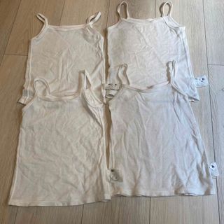 ユニクロ(UNIQLO)のユニクロ　UNIQLO  肌着　キャミソール　白　メッシュ　90サイズ(下着)