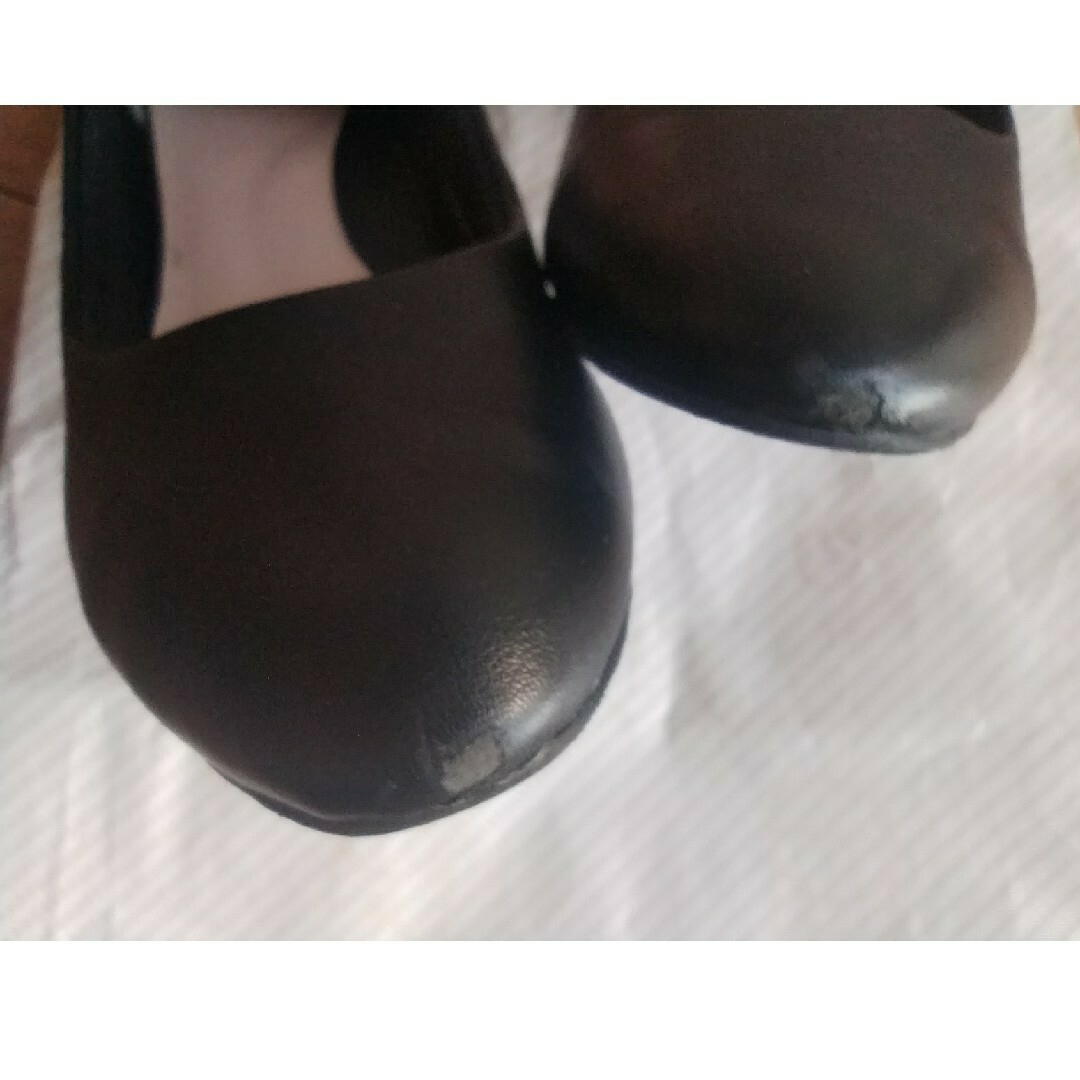 中古傷あり　RANDA　走れる 快適 パンプス黒　合皮　スムース調　シンプル レディースの靴/シューズ(ハイヒール/パンプス)の商品写真