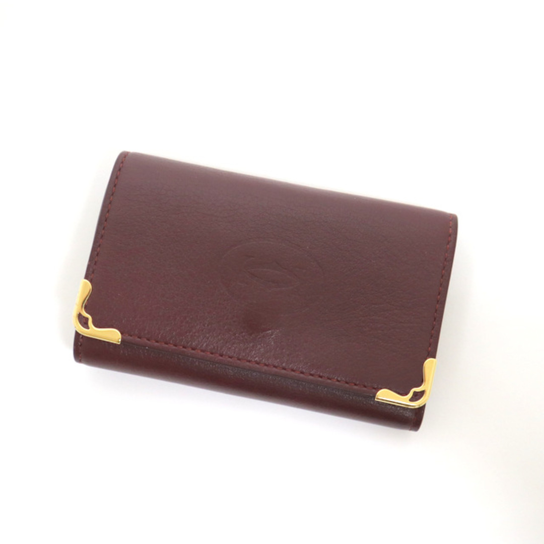 Cartier カルティエ マストライン キーケース 6連 ボルドー - その他 Cartier カルティエ マストライン キーケース 6連 ボルドー - その他