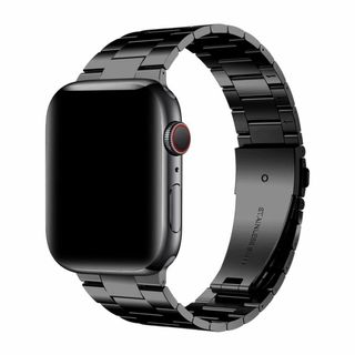 Apple watch  三連メタルベルト 22×18㎜ ブラック ※3510(金属ベルト)