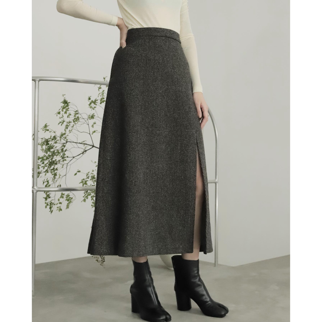 22AW AURALEE WOOL HAIRLINE TWEED SKIRT | フリマアプリ ラクマ