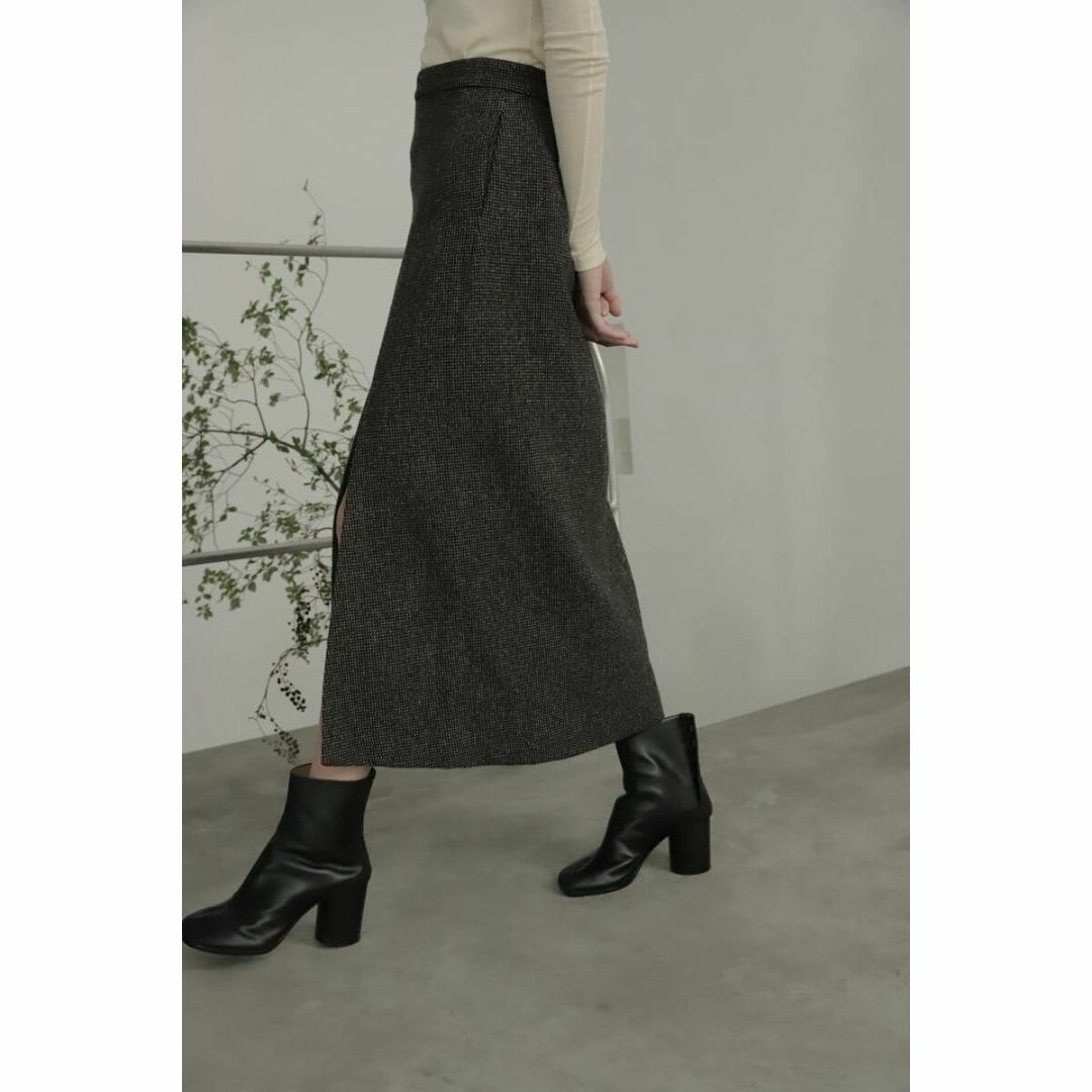 22AW AURALEE WOOL HAIRLINE TWEED SKIRT