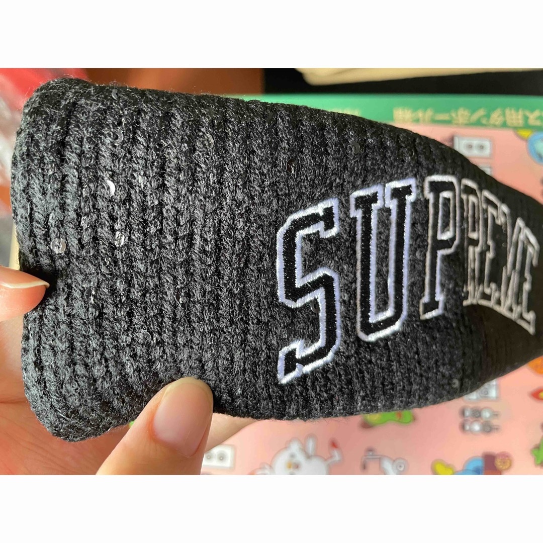 Supreme(シュプリーム)のシュプリームSupremeスパンコールヘッドバンド/ヘアバンド　黒色 メンズの帽子(ニット帽/ビーニー)の商品写真