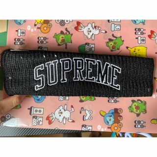 シュプリーム(Supreme)のシュプリームSupremeスパンコールヘッドバンド/ヘアバンド　黒色(ニット帽/ビーニー)