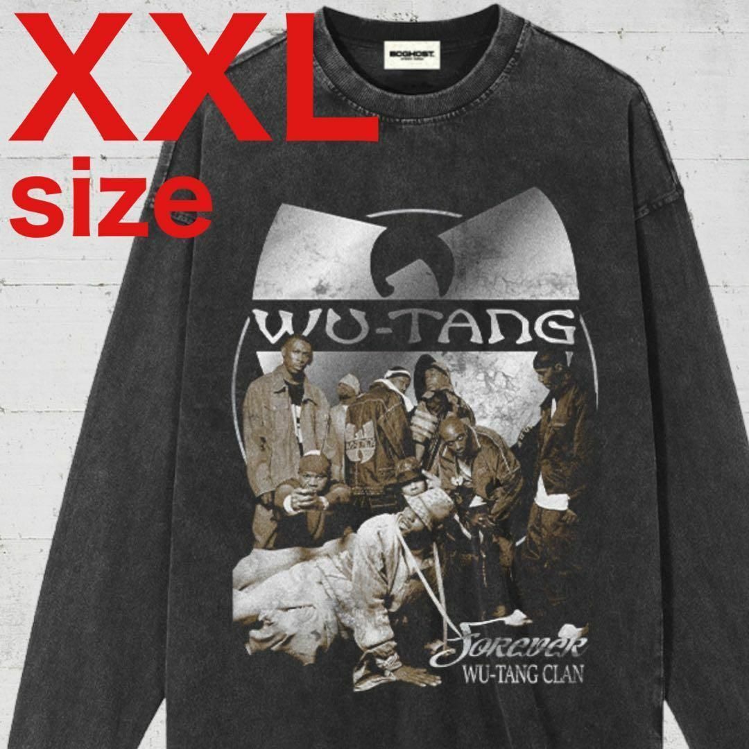 Wu-Tang　ウータン　RAP　ロングスリーブ　長袖Tシャツ　ブラック　XXL