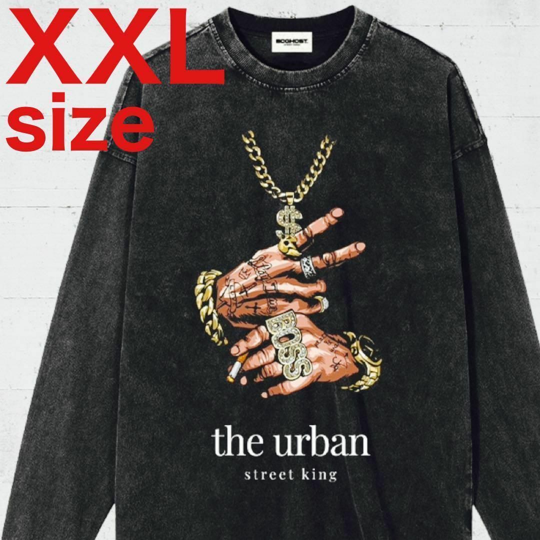 the urban street king　RAP　Tシャツ　ブラック　XXL