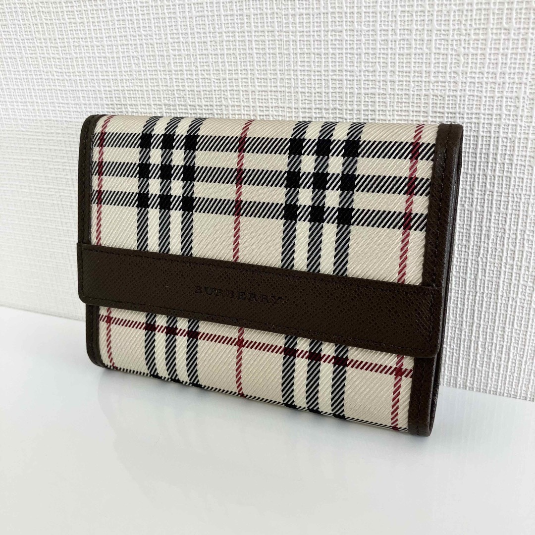 新品未使用☆Burberry バーバリー チェック柄 ノバチェック 折り財布-