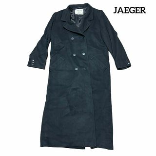 JAEGER イエガー ロングカシミヤピーコート ブラック サイズ10 L相当