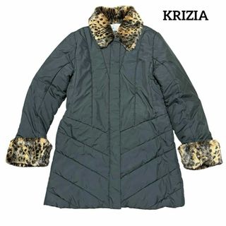 KRIZIA コート　イタリア製　グレー　ウール　暖かい　個性的