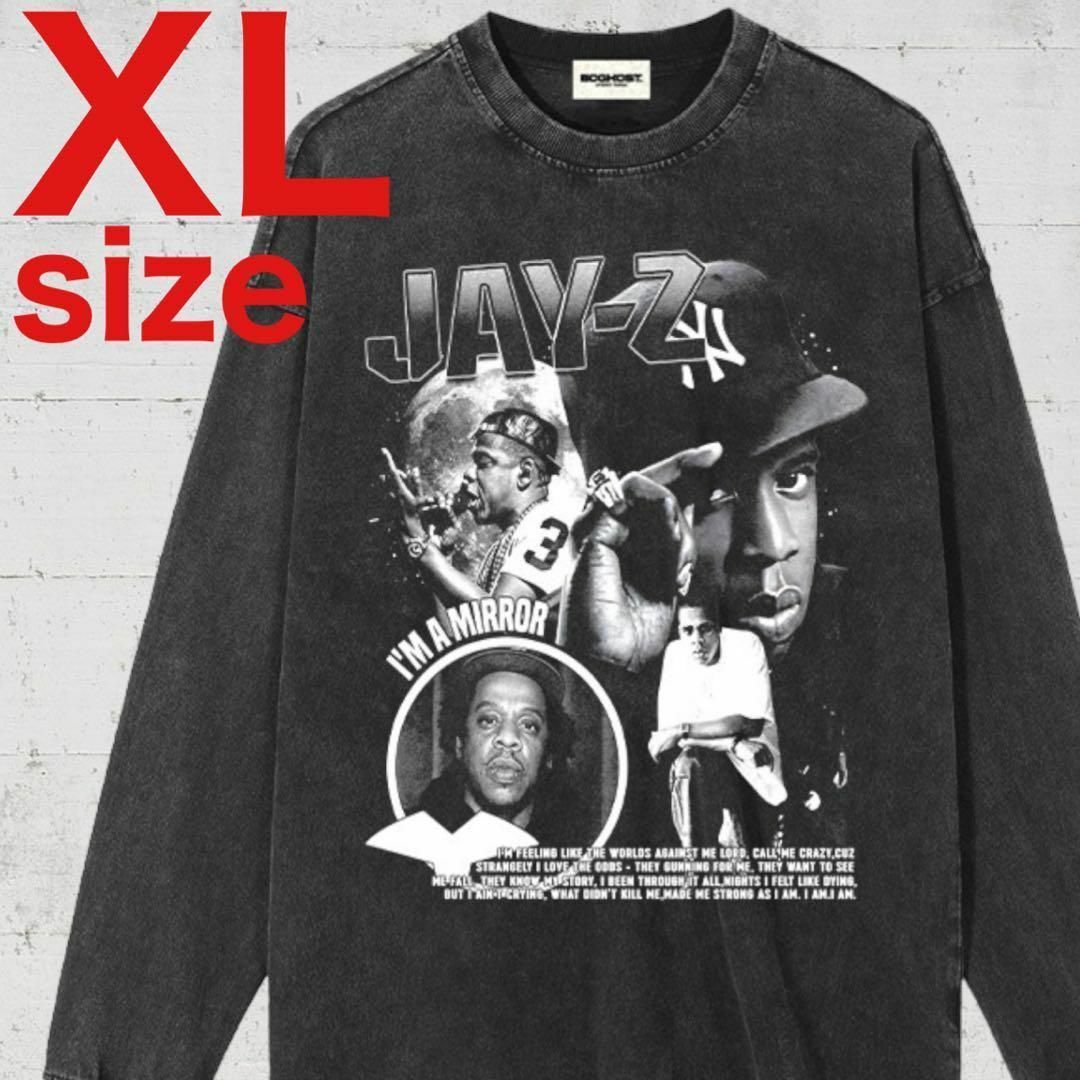 Jay-Z　ジェイ・Z　RAP　ロングスリーブ　Tシャツ　ロンT　ブラック　XL | フリマアプリ ラクマ