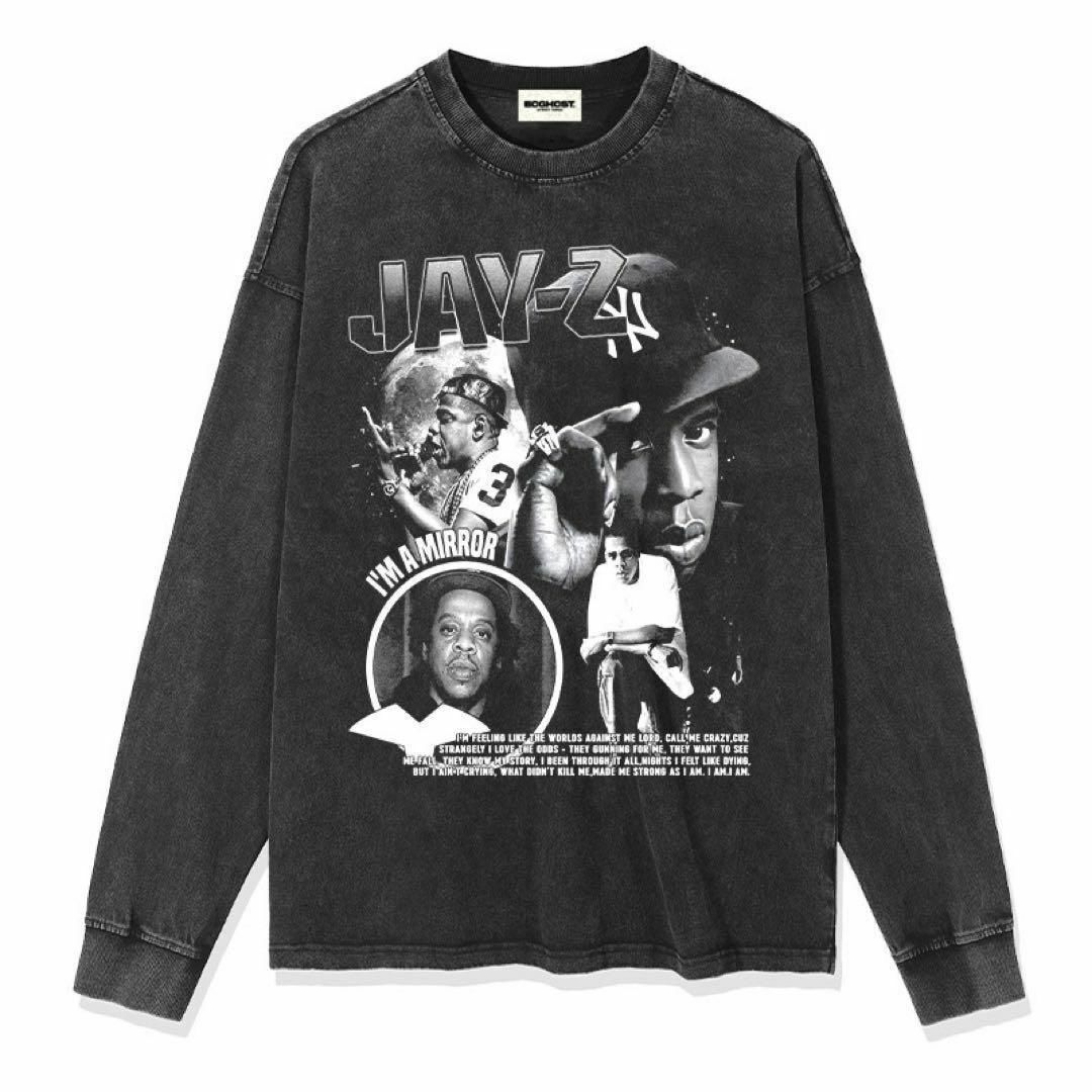 Jay-Z ジェイ・Z RAP ロングスリーブ Tシャツ ロンT ブラック XLの通販 ...