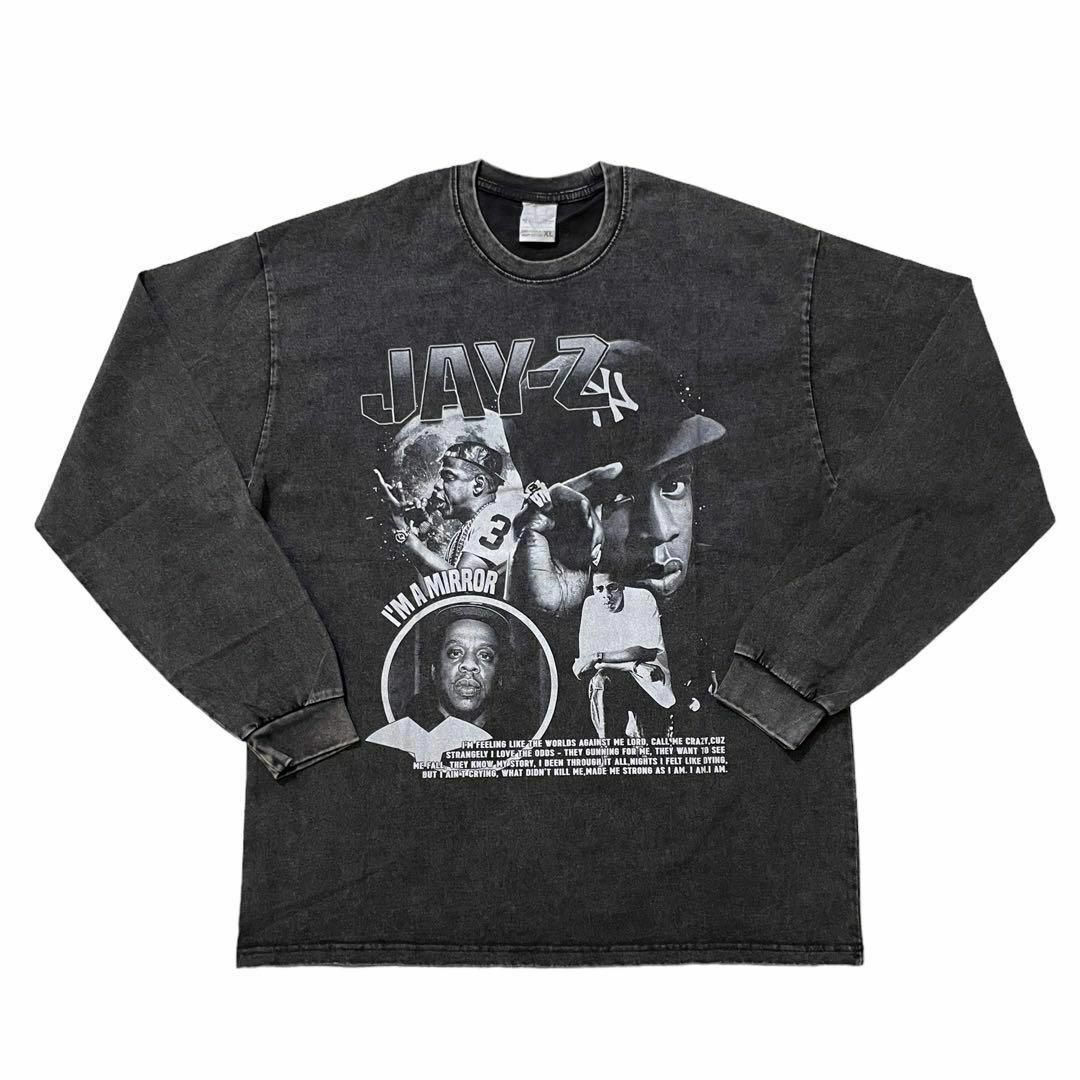 Jay-Z ジェイ・Z RAP ロングスリーブ Tシャツ ロンT ブラック XL