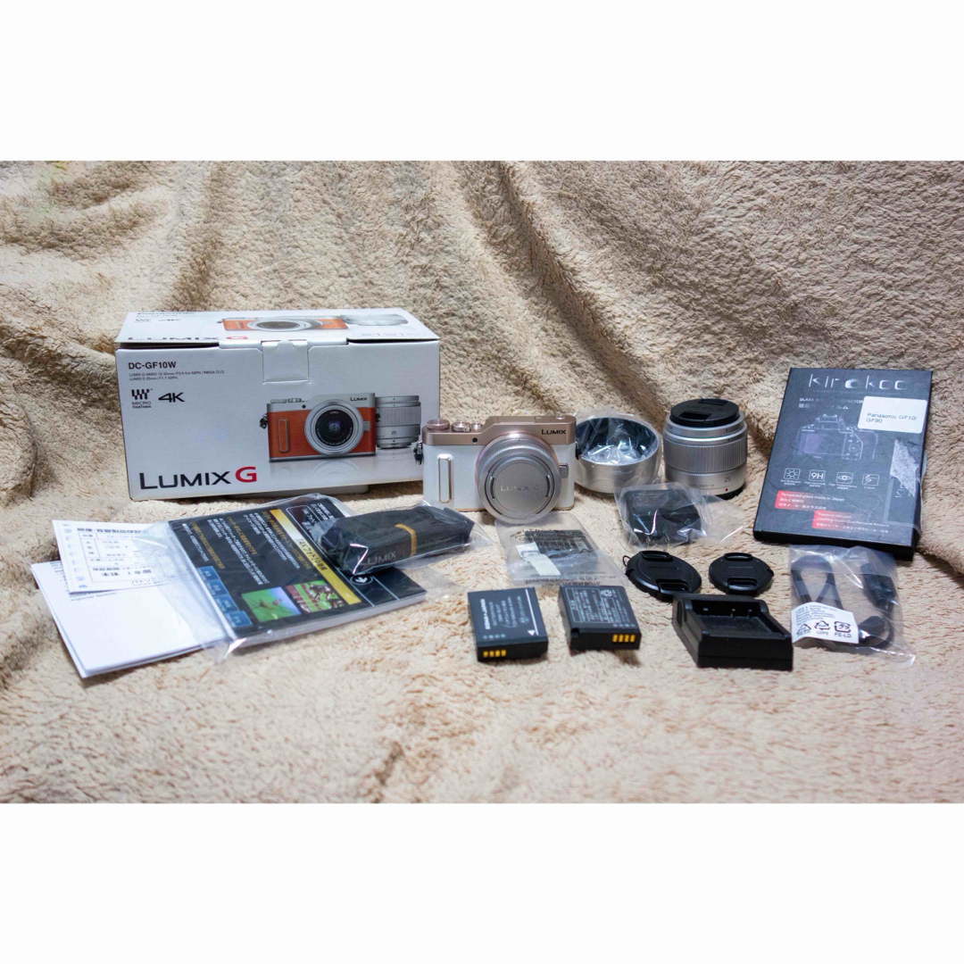 美品 箱・保証有 LUMIX DC-GF10W-W ダブルレンズキット ホワイト