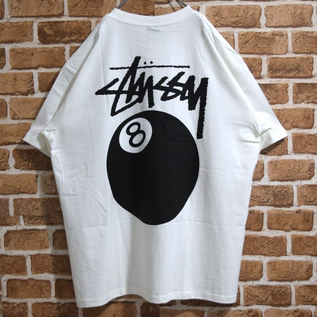 【Lサイズ】新品 タグ付き stussy 8ボール Tシャツ ホワイト