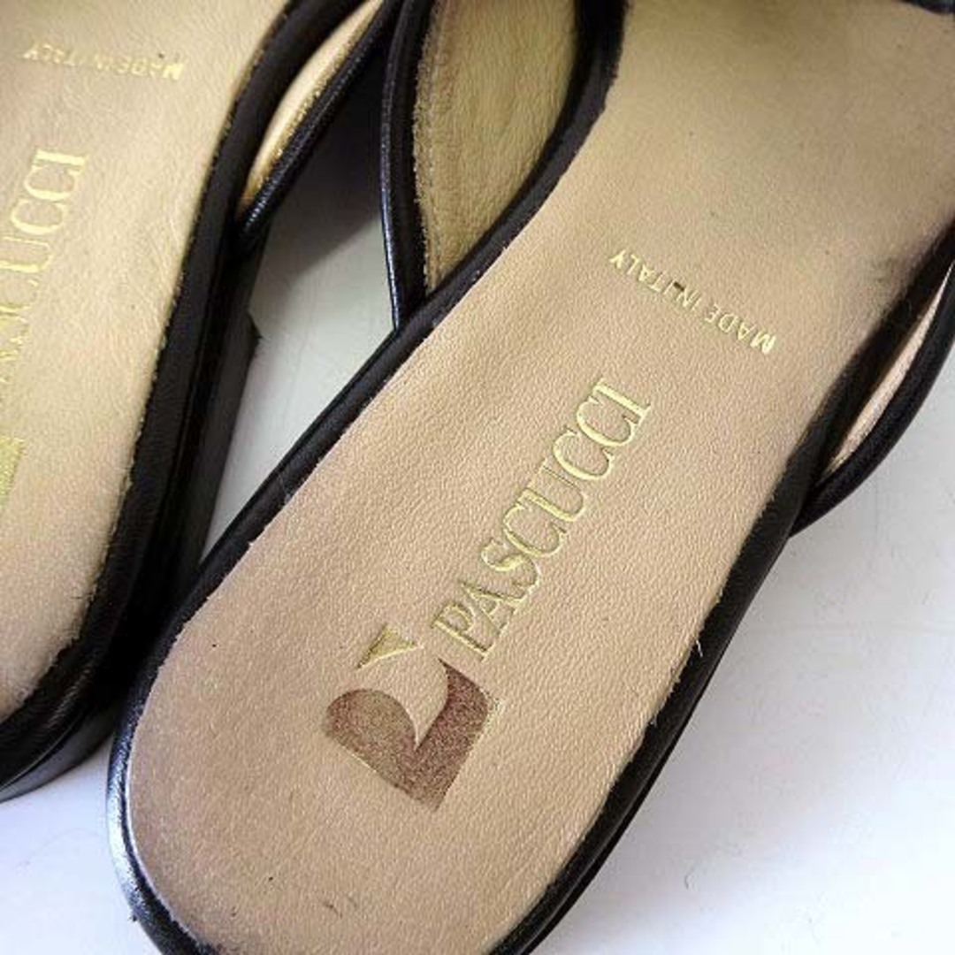 other - PASCUCCI スリッパ サンダル ミュール 36.5 黒 23.5cmの通販