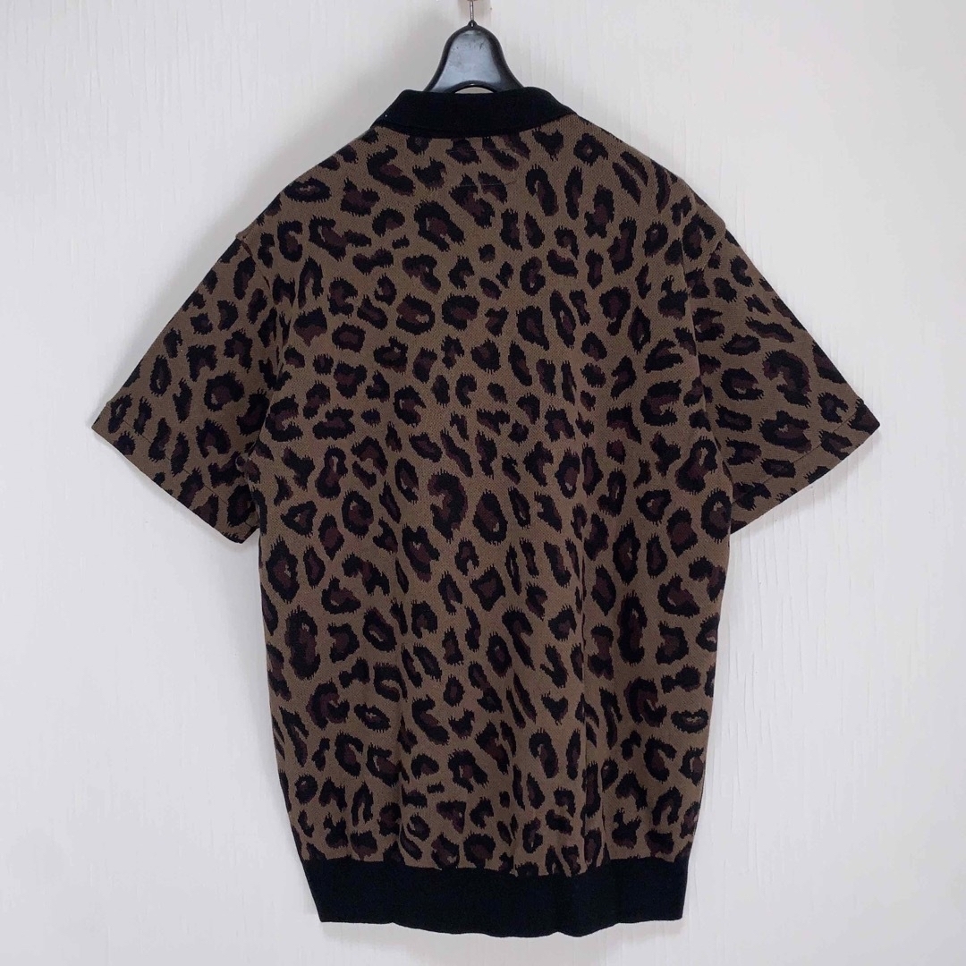 L【WACKOMARIA】LEOPARD KNIT POLO／新品タグ付／送料込