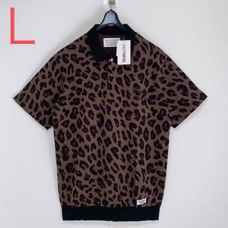 WACKO MARIA LEOPARDKNITJACQUARDPOLOSHIRT