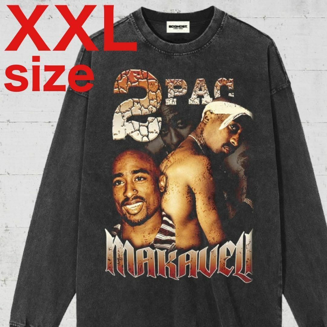 EMINEM　2PAC　Biggie　ラップTシャツ　RAPロンT　ブラック　L