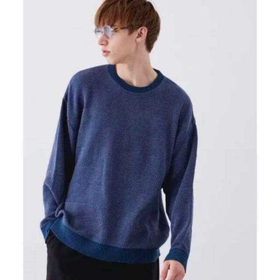 STUDIOUS - 【STUDIOUS】リバースジャカードクルーネックニットの通販