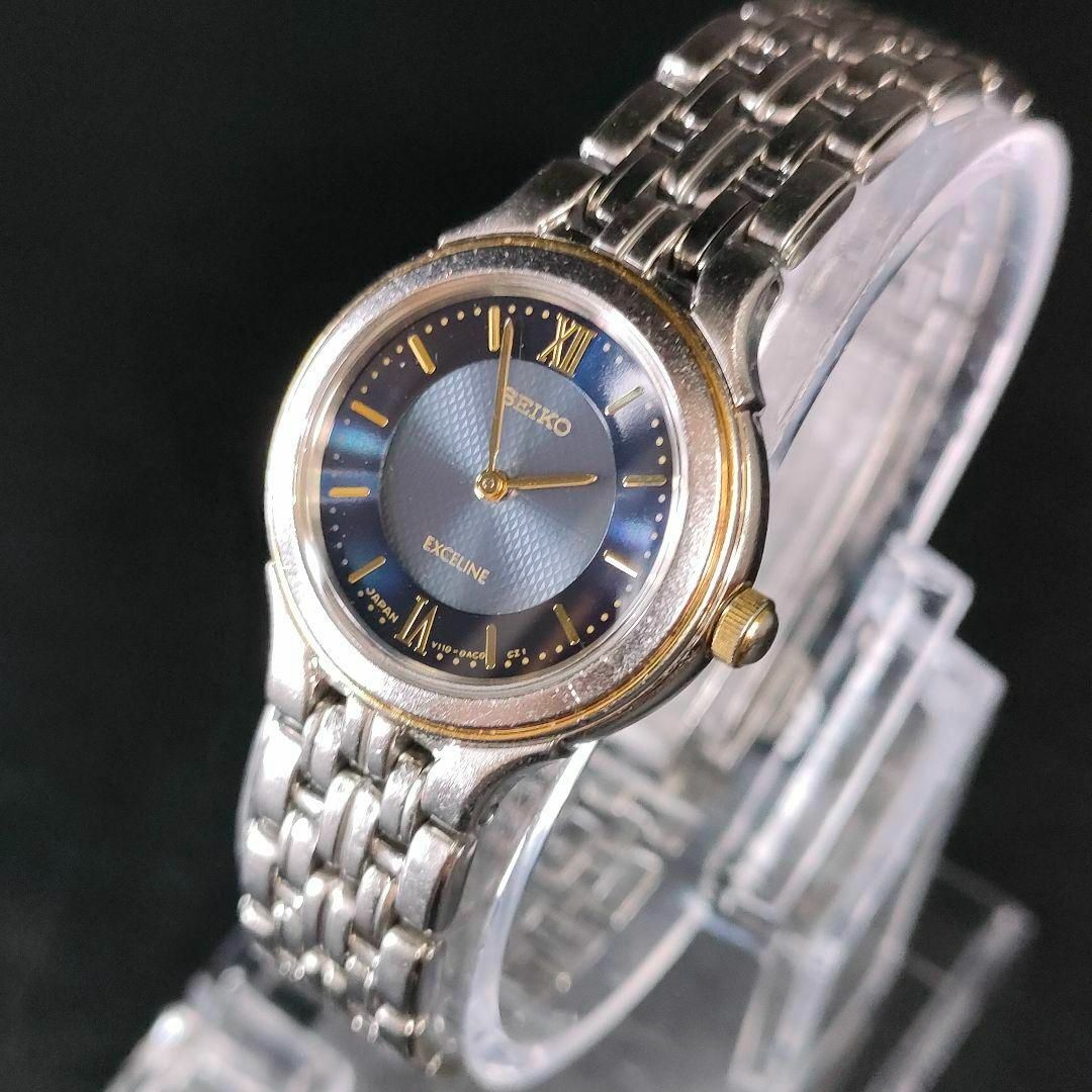 稼働品！美品　SEIKO　EXCELINE　エクセリーヌ　24Pダイヤ　腕時計