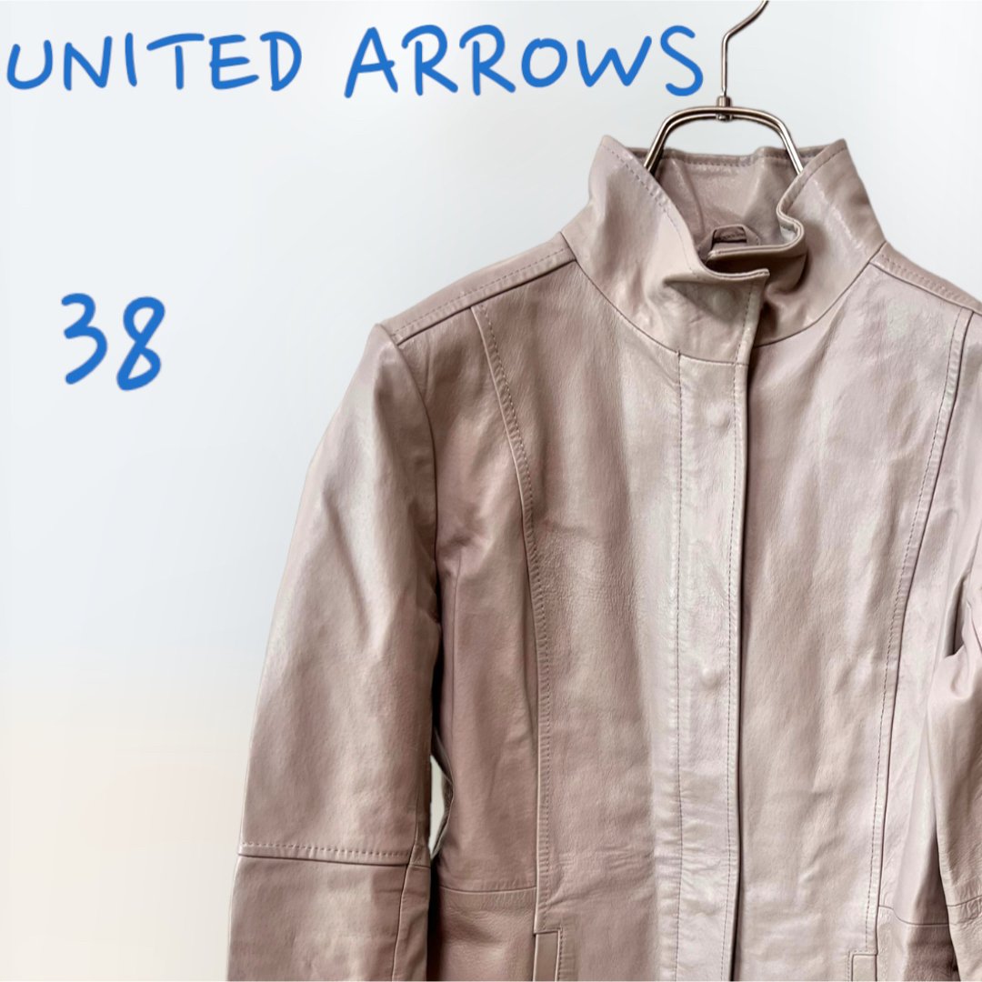 UNITED ARROWS(ユナイテッドアローズ)のUNITED ARROWS レザージャケット　38サイズ レディースのジャケット/アウター(ライダースジャケット)の商品写真