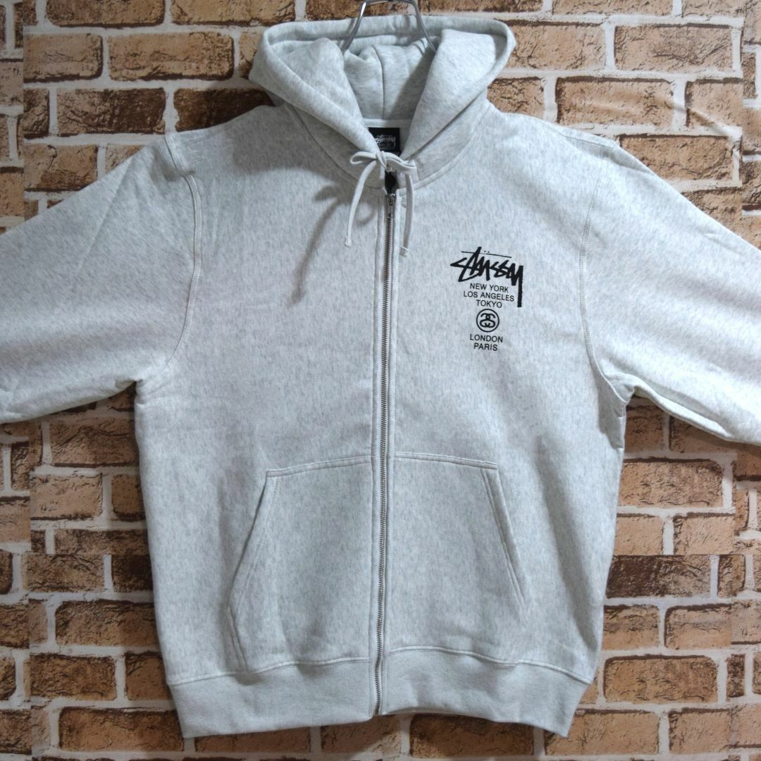 STUSSY   《ステューシー》正規・新品タグ ワールドツアー グレー L