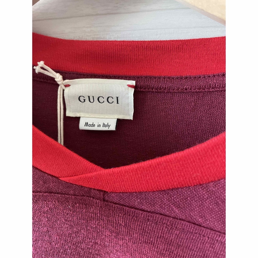 Gucci(グッチ)のgucci グッチ　チルドレン　大人可　 新品未使用　Tシャツ　リネン rock レディースのトップス(Tシャツ(半袖/袖なし))の商品写真