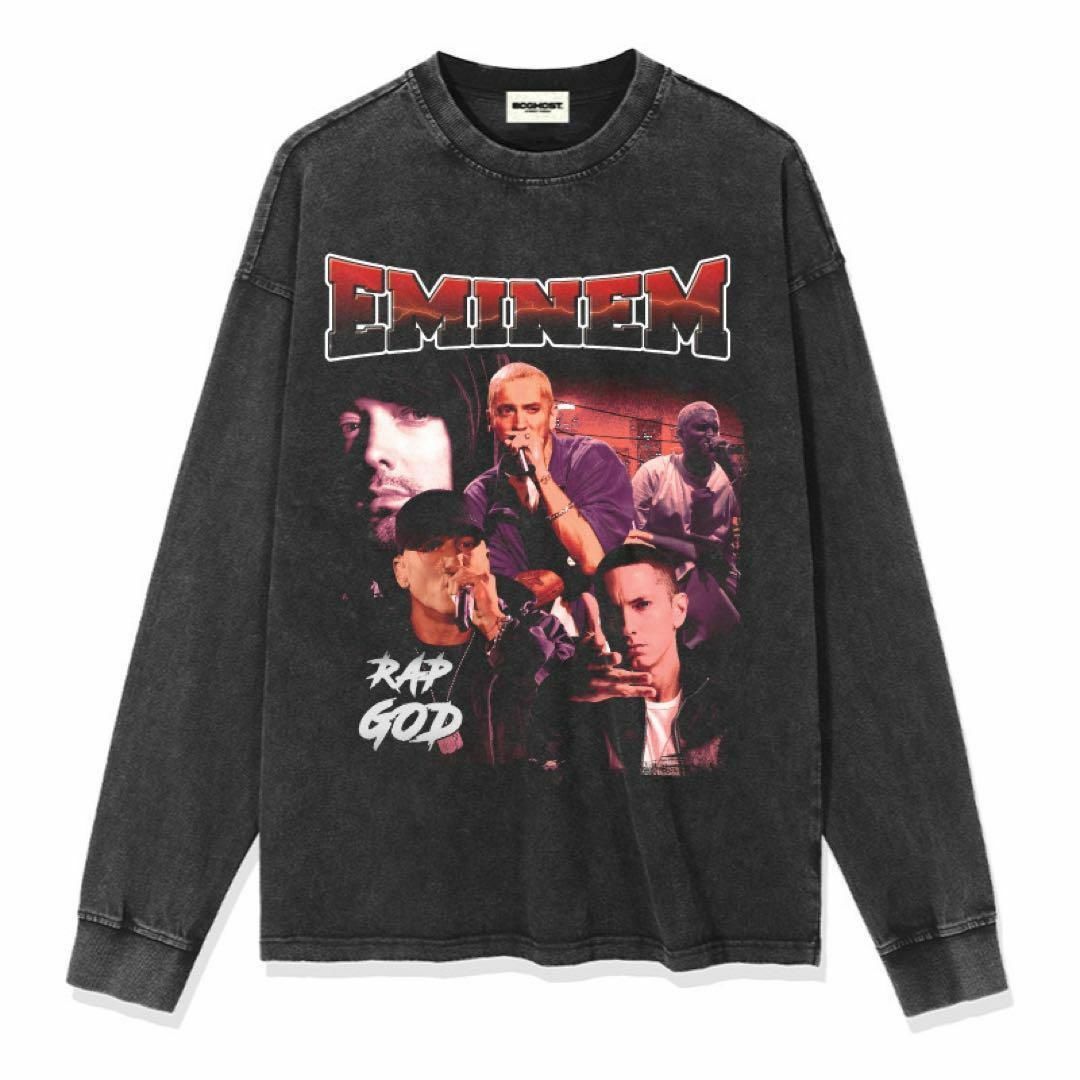 EMINEM エミネム ラップゴッド レトロ ロングスリーブ 長袖Tシャツ XL