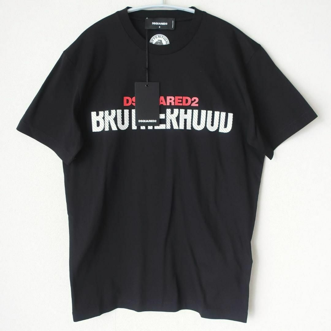 新品 DSQUARED2 ロゴ プリント Tシャツ 半袖 ブラック 黒 Sサイズ-