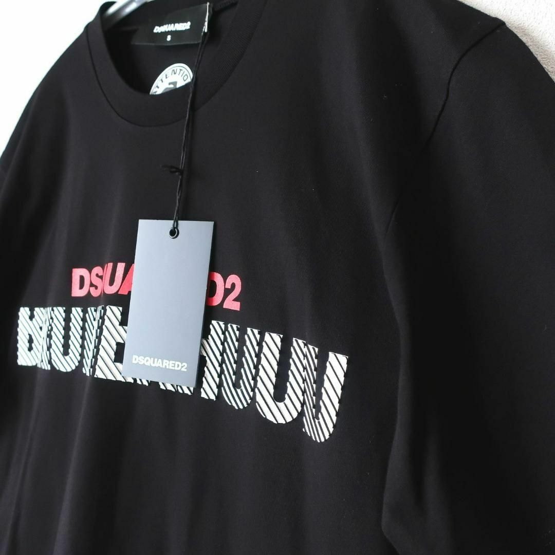 新品 DSQUARED2 ロゴ プリント Tシャツ 半袖 ブラック 黒 Sサイズ