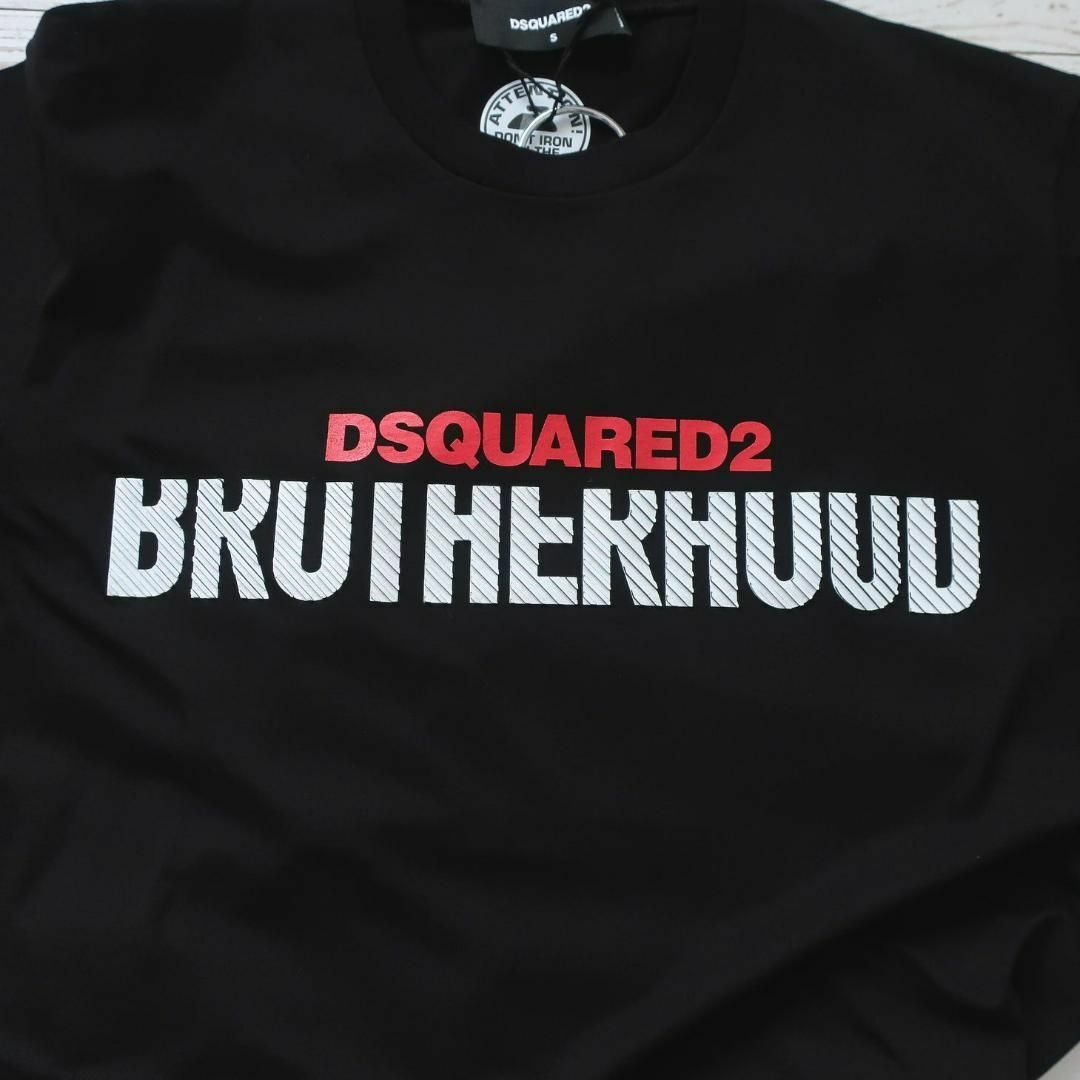 新品 DSQUARED2 ロゴ プリント Tシャツ 半袖 ブラック 黒 Sサイズ