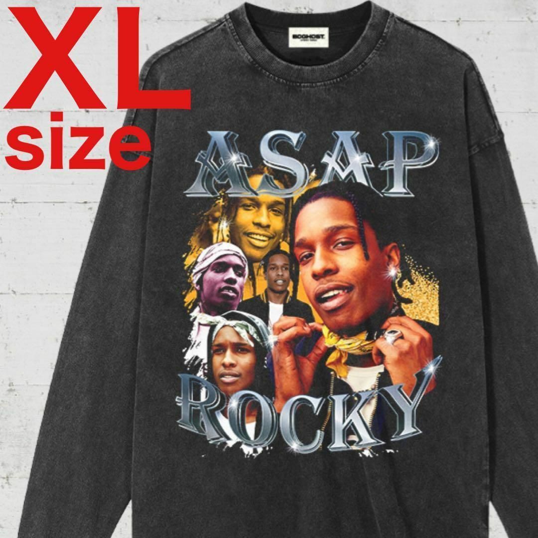 ASAP Rocky　エイサップ・ロッキー　RAP　長袖Tシャツ　ブラック　XL