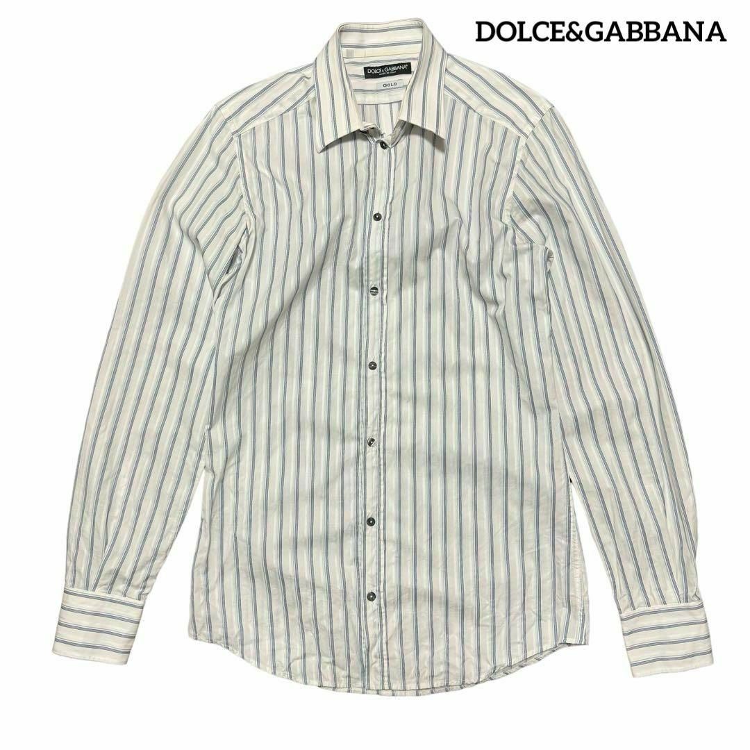 DOLCEu0026GABBANA ドルチェアンドガッバーナ ストライプシャツ ホワイト-