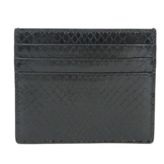 ボッテガヴェネタ BOTTEGAVENETA カードケース パイソン ブラック 送料無料【中古】 55433g